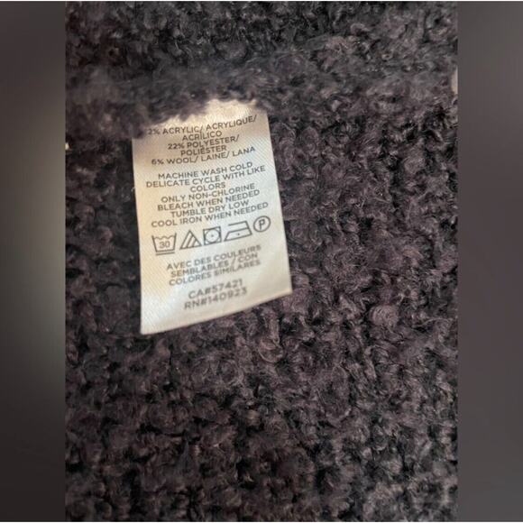 Ann Taylor Loft Outlet Navy Blue Long Open Knit Sweater Vest With Pockets - Picture 3 of 5